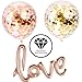 Bridal party balloon set | 10 confetti latex balloons | 1 love balloon | 1 White Curling ribbon | For a proposal, bridal shower party, engagement and birthday party
