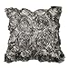 VivReal Grey Satin Rose Flower Square Pillow Cushion Pillowcase Case Cover 42x42cm