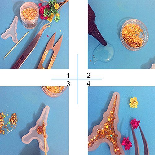 Whitelotous 19 PCs DIY Resin Mold - Animal Jewelry Crystal Resin Craft Making Mould Decoration Craft Tool