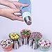 Prime Russian Piping Tips Kit for True Bakers. 27 Deluxe Stainless Steel Tip Set for Cake & Fondant Icing, Frosting & Decorating, One & Tri Color Coupler, Pastry Bags, Decoration Pen, Cupcake Plunger