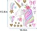 Easma Unicorn Wall Decals Bedroom Wall Decor Girls Wall Decals Unicorn Peel and Stick Removable Wall Decals Watercolour -15.8X15.8in