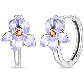 TINSLO S925 Silver Earrings Various Hypoallergenic Hoop Earrings for Women Colorful CZ Huggie Cute Drop Earring Best Gift to Women
