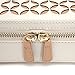 WOLF Chloé Zip Jewelry Case, 4.5x9.25x2.25, Cream