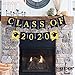 Class of 2020 Graduation Banner Decorations - Assembled - Graduation Party Supplies 2020| Graduation Decoration Blue Yellow Gold Banner Sign for Mantle, High School, College Graduation, No DIY, Felt