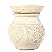 Hosley 6 Inch High Cream Ceramic Electric Candle Warmer Ideal Gift for Wedding Spa and Aromatherapy Use with HOSLEY Brand Wax Melts Cubes Essential Oils and Fragrance Oils O4