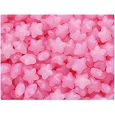 BeadTin Light Pink Translucent 10mm Star Plastic Craft Beads (125pcs)