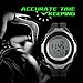 Men Sports Digital Watch, Fashion Casual Wristwatches Temperature Multifunction Waterproof Wrist Watch PU Rubber Strap Water-resistant Thermometer