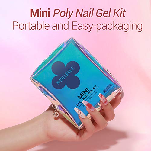 Modelones Poly Nail Gel Kit Mini French Enhancement Builder Color