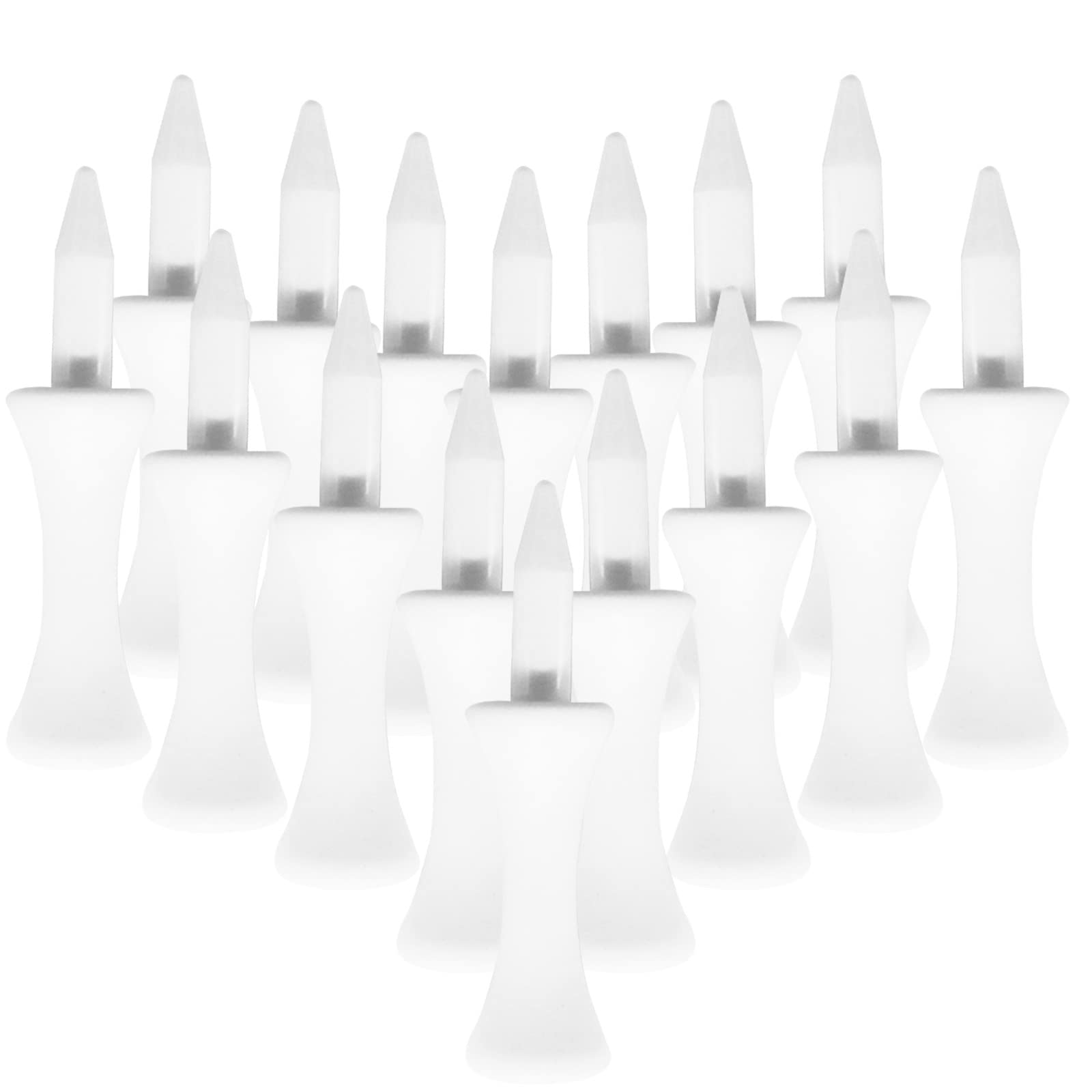 FINGER TEN Golf Tees Plastic Step Down Unbreakable 2 inch 50 Pack, Golf Tees Castle Durable Portable Professional for Golf Practice (All 2'' In White)