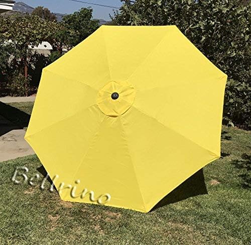 Bellrino Decor Replacement Yellow Strong And Thick Umbrella Canopy For 9ft 8 Ribs Yellow Canopy Only Clothing Amazon Com