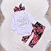 Cute Baby Girls Little Sister Bodysuit Tops Floral Pants Bowknot Headband Outfits Set (70(0-6M), Floral)