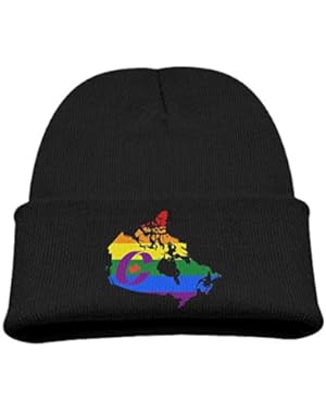 Canada Gay Flag Rainbow Girls Warm Hat Lovely Cotton Cap Beanies