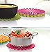ME.FAN Silicone Trivet Mat - Kitchen Hot Pads for Pots & Dish - Insulated Teapot Trivet - Flexible, Durable, Non-Slip Large Coasters 3 Set Grass Green