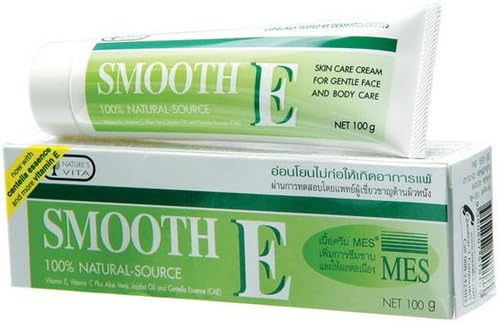 Smooth E Cream Anti Aging Wrinkles Vitamin E Aloe Vera Scars Acne Spot Mark 100 G. x 3 Tubes