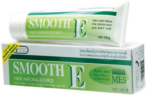Smooth E Cream Anti Aging Wrinkles Vitamin E Aloe Vera Scars Acne Spot Mark 100 G. x 3 Tubes