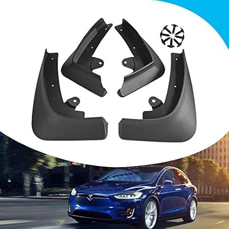 Nansure Model X Mud Flaps With Fixing Screw Front Rear Full Protection Splash Guards Fender Mudguard For Tesla Model X4 Pieces