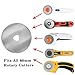 HEADLEY TOOLS 60mm Rotary Cutter Blades 10 Pack Fits Olfa, Fiskars, Replacement Rotary Blade for Arts Crafts Quilting Scrapbooking Sewing, Sharp and Durable