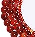 LK-CRAFTS Natural Smooth Polish Carnelian Agate Gemstone Round Loose Beads for Jewelry Making Findings/Accessories 1 Strand 15.5 inches - 10mm