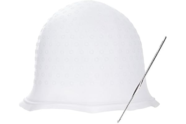 1PCS Silicone Highlight Hair Cap, ewinever Professional Reusable Hair Coloring Highlighting Cap Hair Highlighting Kit with Ho