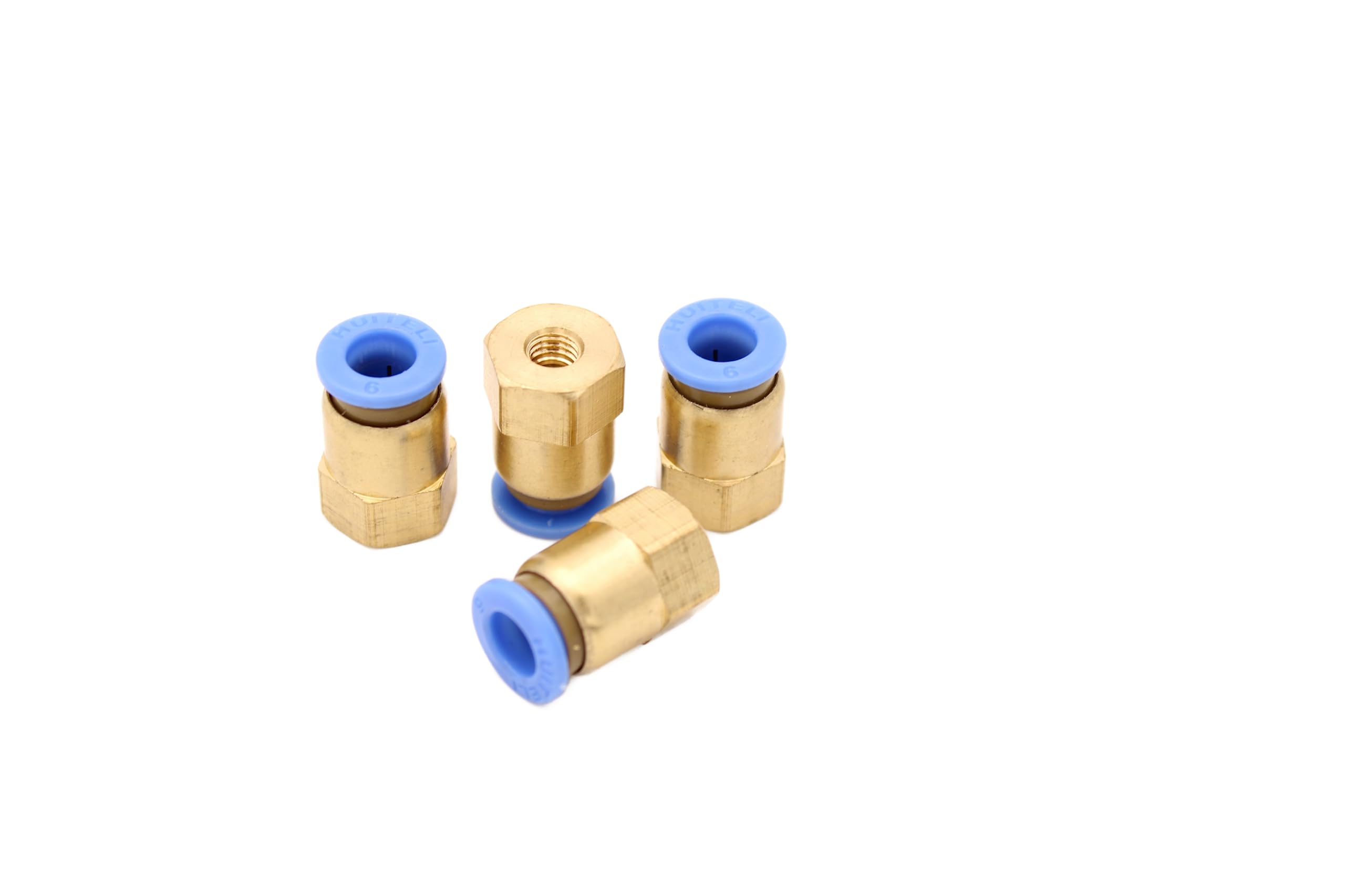 Pneumatic Push-In Fitting with Internal Thread M5 to 6 mm 4 Pieces Push In Connection PCL Air Fittings Industrial Quality (M5-6 mm) — image 1
