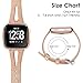 QIBOX Leather Bands Compatible with Fitbit Versa/Versa 2, Slim Vintage Leather Band Replacement Strap Women Man Wristband Accessories Compatible with Fitbit Versa 2 Smartwatch