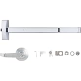 Brinks Commercial Rim Panic Exit Device with Storeroom Lever Trim, Aluminum | ANSI Grade 1, UL 305, ADA Compliant, Fits 28" to 42" Doors, High Traffic Wood or Metal, Reversible, Dogging to Hold Open