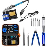 Soldering Iron Kit Electronics, 60W Soldering Welding Iron Tools with ON-OFF Swi