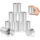 8 Pack Empty Metal Paint Cans with Lids(1/4 Pint Size),1/2 Cup Capacity Touch Up Paint Containers,Paint Storage Containers for Leftover Paint,Tiny Empty Unlined Pint Paint Pails