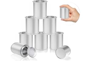 ESAMPLOE 8 Pack Empty Metal Paint Cans with Lids(1/4 Pint Size),1/2 Cup Capacity Touch Up Paint Containers,Paint Storage Containers for Leftover Paint,Tiny Empty Unlined Pint Paint Pails