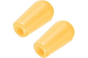 Generic 2Pcs Guitar 3 Way Pickup Switch Tip M3.5 Plastic Toggle Switch Knobs for LP Electric Guitar, Yellow