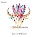 ARTEM Thermal Transfer Iron on Patches 10.2X9.3inch Indian Style Flowers Sheep Skull Stickers DIY Patch on Clothes Jacket