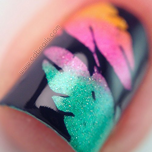 Original Feather Nail Vinyls By Twinkled T - 1 Sheet of 48 Vinyls