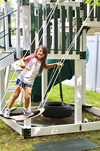 Swurfer Swingset Conversion Bracket - No Tree, No Problem, Convert Your Swingset to a Swurfset, Heavy Duty Horse Glider Bracket for Swing Set Attachment (Brown) (Green)