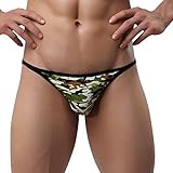 TIAOBU US Men's Camouflage Bikini Underwear Panty Briefs Size X-Large Green Camouflage