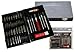 TCP Global® Deluxe Cutting Knife SET with Case Similar to Exacto - 56 Piece Precision Hobby Knife Set