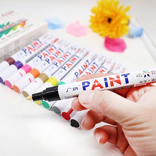 image for Glumes Permanent Paint pens for Car, Tyre Tire,Tread Rubber, Metal Acc