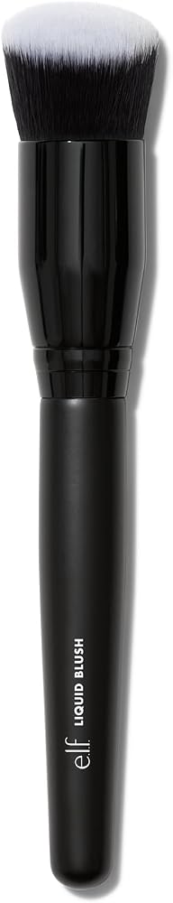 e.l.f. Camo Liquid Blush Brush | Angled Blush Brush Ideal For Applying & Blending Colors On Cheeks, Soft, Dense Bristles, Veg