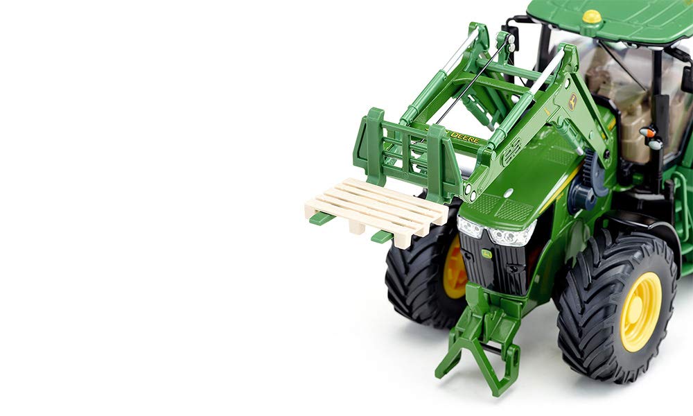 Siku 6792, John Deere 7310R Traktor mit Frontlader, Grün, Metall/Kunststoff, 1:32, Ferngesteuert, Ohne Fernsteuermodul, Steuerung via App oder Gaming Controller möglich 5