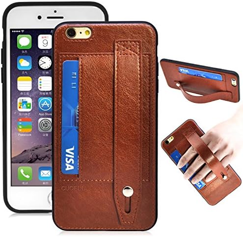 iPhone 6S Plus Case,iPhone 6 Plus Case, CUCELL Premium PU Leather Iphone 6s Plus Wallet Case Stand Cover for Apple iPhone 6/6S plus (5.5 inch),Hybrid Ultra-Slim soft case with ID Credit Card(Brown)