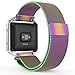 MoKo Fitbit Blaze Band , MoKo Milanese Loop Mesh Stainless Steel Bracelet Watch Strap for Fitbit Blaze Smart Fitness Watch with Unique Magnet Lock, No Buckle Needed, Frame NOT Included -COLORFUL