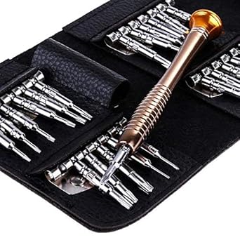 Fedus Multi-Function 24 in 1 Precision Screwdriver Set Repair Tool Kit Set Torque Screwdriver for Mobile Phone, for Mobile Phone, Watch, PC, Laptop, Digital Camera With Handy Leather Case Random Color