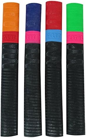Lalit Cricket Assorted Color Bat Handle Rubber Grip Replacement Coil Grips - 4 Pieces