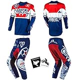 MX Outfit O'Neal Element Warhawk Red/Blue Men