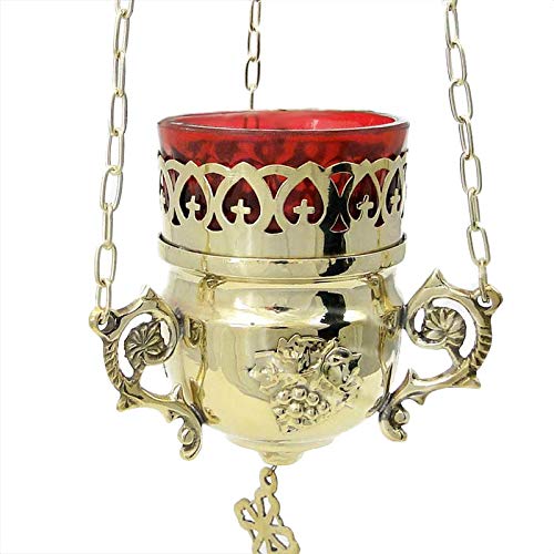 NKlaus oil lamp gold coloured brass handmade 2951