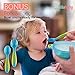Stay Put Suction Baby Bowls - Suction Toddler Spill Proof Feeding Set | Bonus Spoon and Fork | 3 Sizes of Bowls and Snap Tight Lids | Perfect to Go Storage | FDA Approved BPA Free