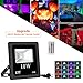 10W LED RGB Lights, Security Lights Color Changing with Remote Control,16 Colors & 4 Modes Dimmable Lights for Party Stage Lighting,Halloween Decorations,Garden Lights,IP66 Waterproof
