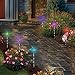 ArtDIY Outdoor Solar Garden Stake Lights - 3 Pack Solar Lights with Butterfly,Hummingbird,Dragonfly, Multi-color Changing LED Outdoor Decorative Solar Stake Lights for Garden, Patio, Backyard