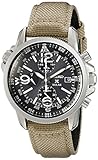 Seiko Prospex Smoke Dial SS Tan Textile Chronograph Quartz Men's Watch SSC293