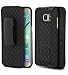 Galaxy S7 Edge (ONLY) Case with Holster, Aduro Shell & Holster Combo Case Super Slim Shell Case w/Built-in Kickstand + Swivel Belt Clip Holster for Samsung Galaxy S7 Edge