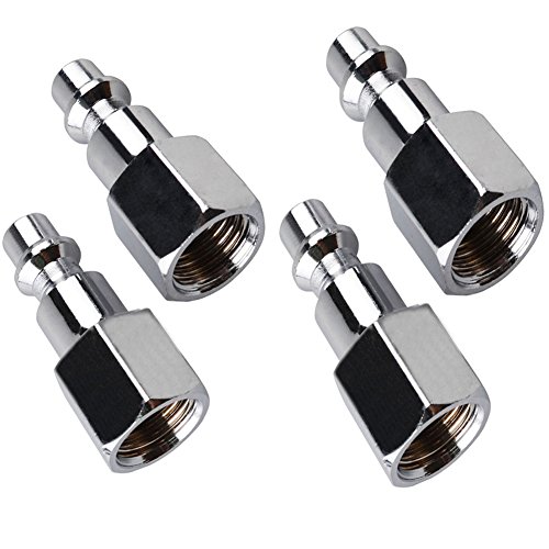 Jewboer 15 Pieces Air Hose Line Quick Adapter Coupler Connector Plug 1/4" NPT Fitting Compressor Female Plug